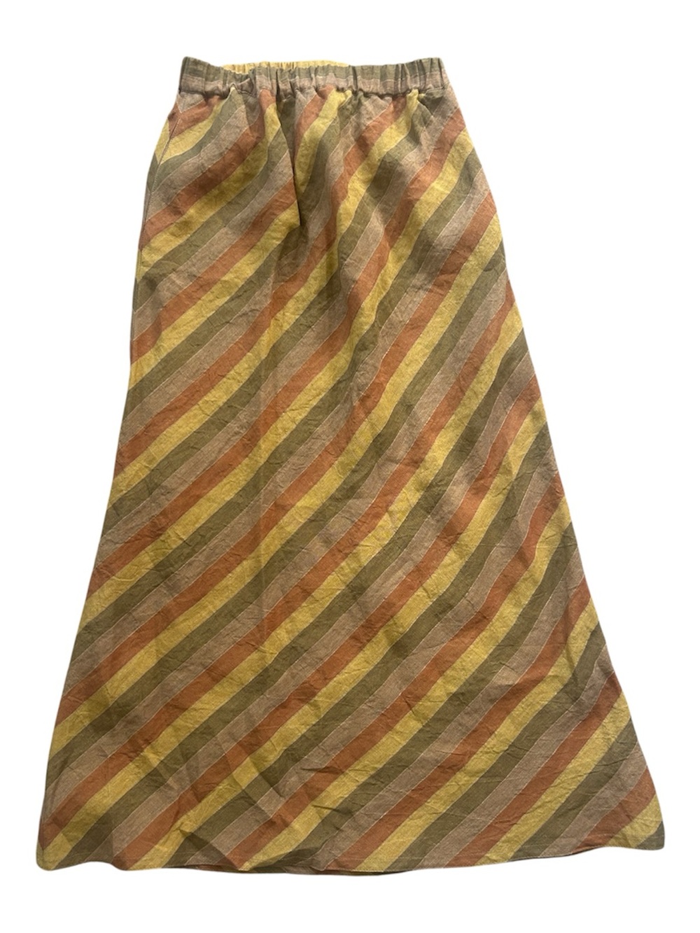 Vintage Jaeger Made in Great Britain 100% Linen Crop Top Maxi Skirt Set - Picture 2 of 6